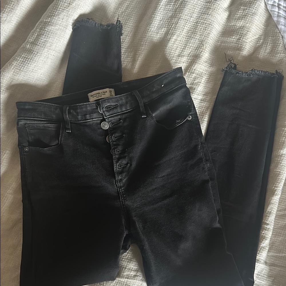 Abercrombie and Fitch Super Skinny High Rise Ankle Jeans